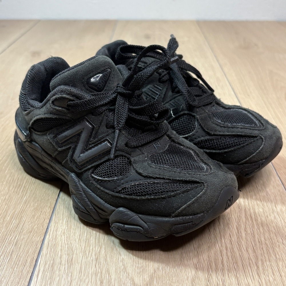 New Balance 9060 Triple Black Suede Mesh Kids Sneakers PC9060BB Toddler 12 12C
